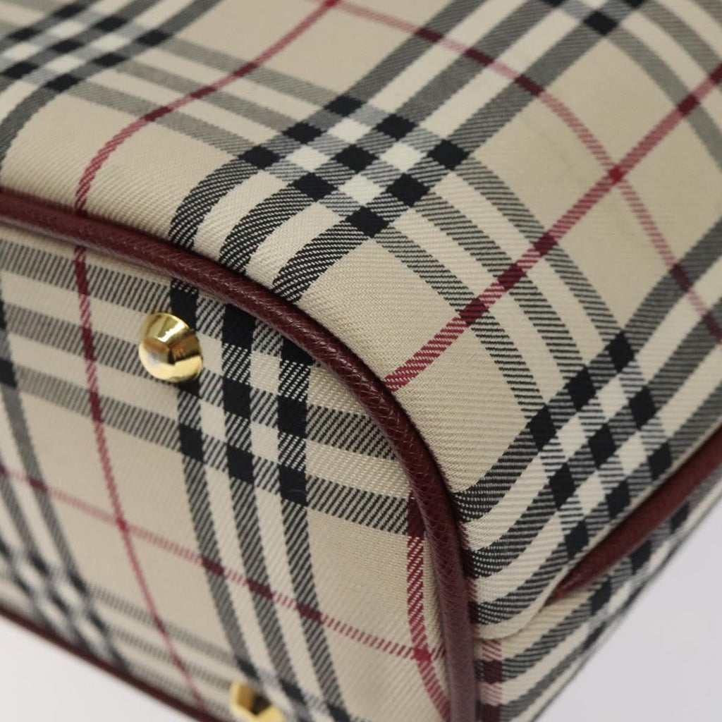 Burberry Nova Check Tote Canvas And Leather Beige Canvas Tote Bag
