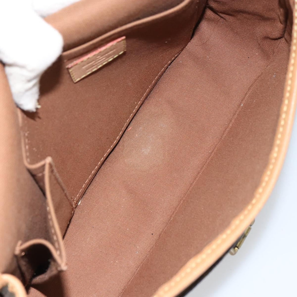 Louis Vuitton Sologne Handbag Monogram Canvas Brown Canvas Shoulder Bag