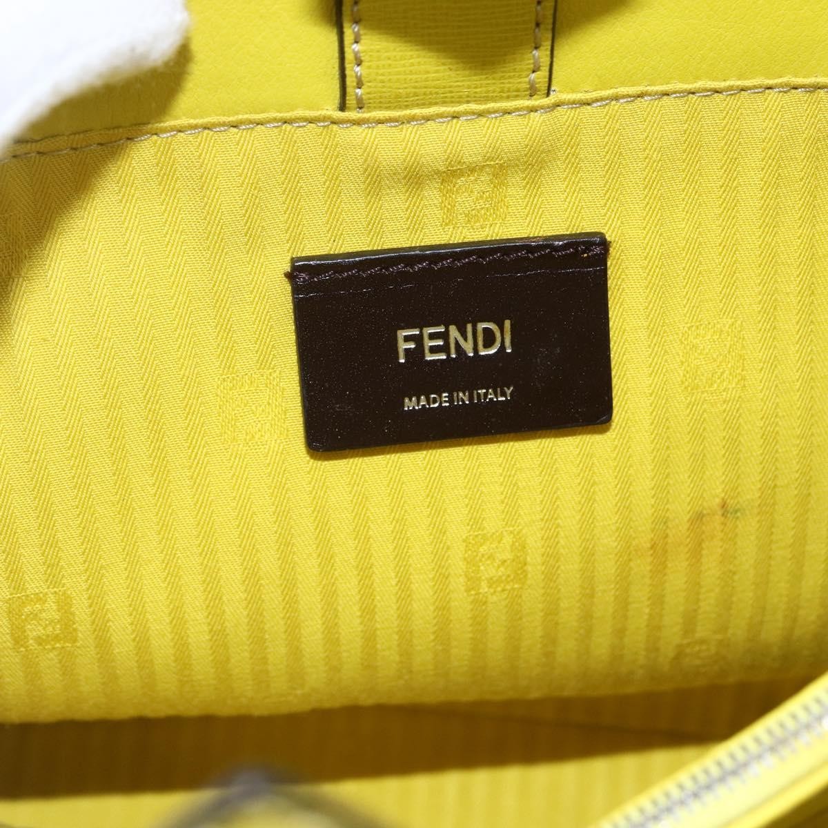 Fendi 2Jours Bag Leather Yellow Leather Handbag