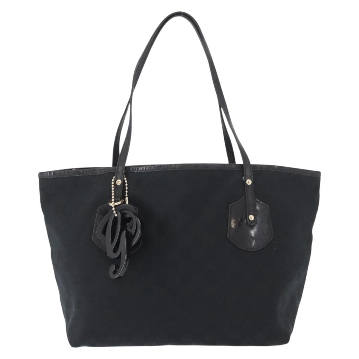 Gucci Jolie Web Tote Gg Canvas Black Canvas Tote Bag Bag (Pre-Owned)