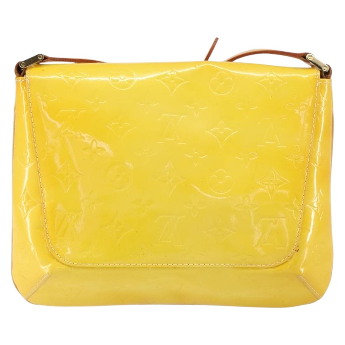 Louis Vuitton Thompson Street Handbag Monogram Vernis Yellow Patent_Leather Shoulder Bag