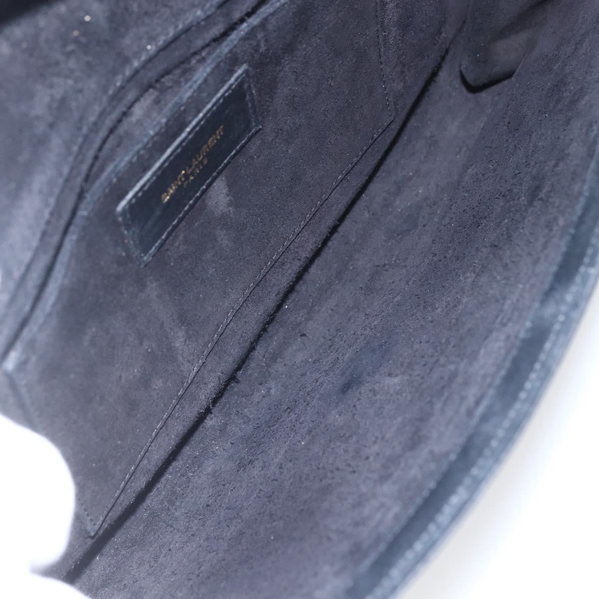 Saint Laurent Chyc Clutch Leather Black Leather Clutche & Pouche Bag (Pre-Owned)