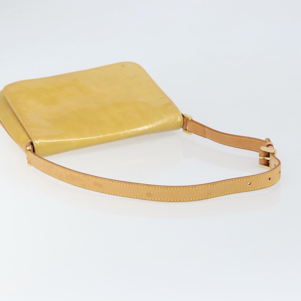 Louis Vuitton Thompson Street Handbag Monogram Vernis Beige Patent_Leather Shoulder Bag