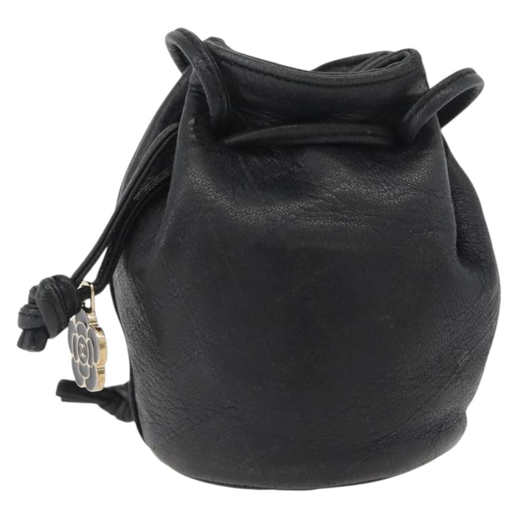 Chanel Camellia Clutch Bag Leather Black Leather Clutche & Pouche Bag