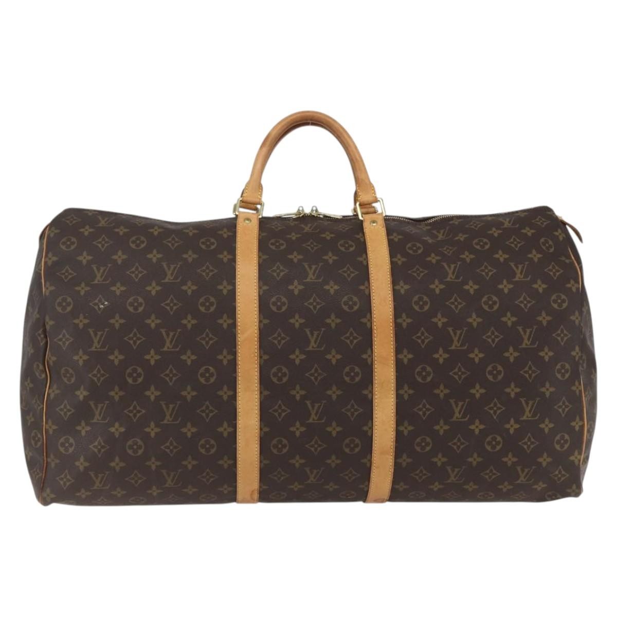 Louis Vuitton Keepall Bag Monogram Canvas Brown Canvas Travel Bag