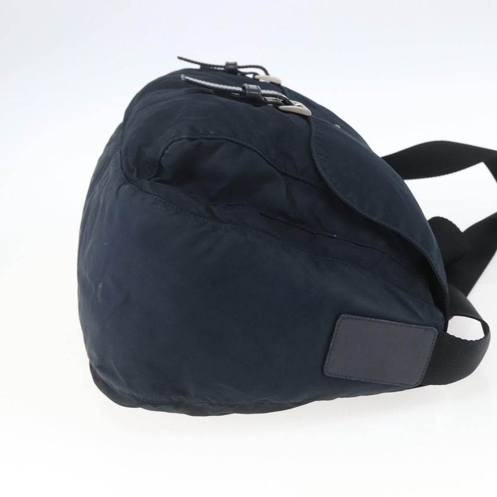 Prada Zip Buckle Messenger Bag Tessuto Navy Nylon Shoulder Bag Bag