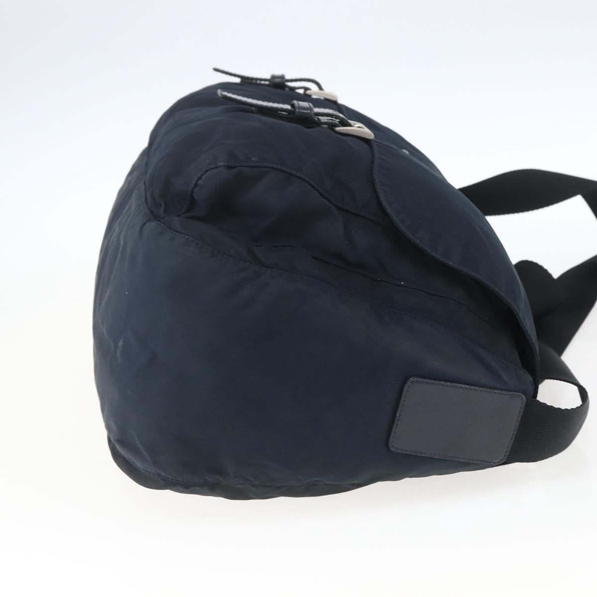 Prada Zip Buckle Messenger Bag Tessuto Navy Nylon Shoulder Bag Bag