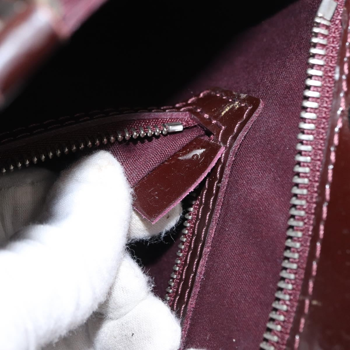 Louis Vuitton Brea Handbag Electric Epi Leather Purple Leather Handbag