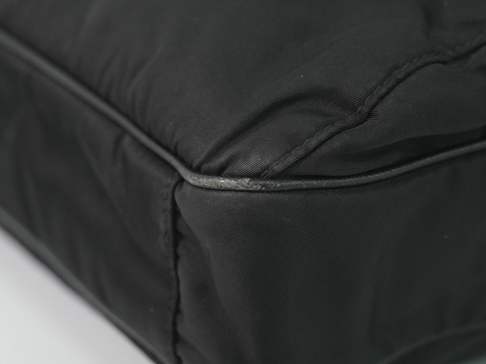 Prada Double Pocket Zip Messenger Tessuto Black Nylon Shoulder Bag Bag
