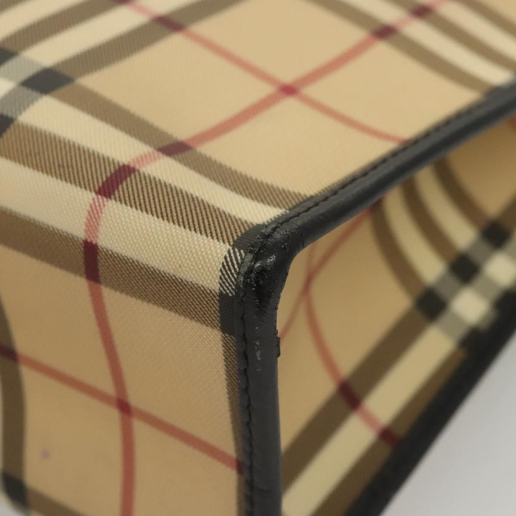Burberry Nova Check Tote Canvas Check Pattern Beige Canvas Tote Bag