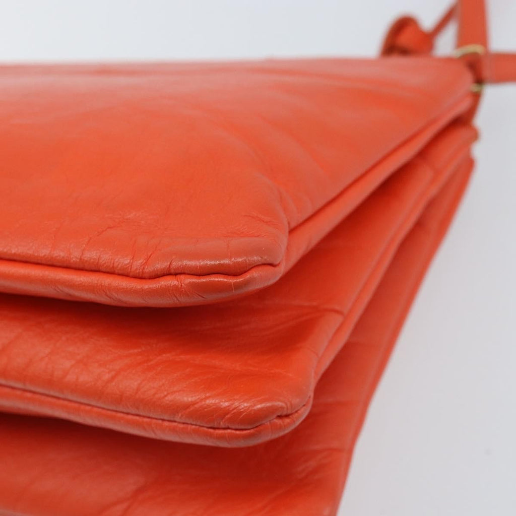 Celine Trio Crossbody Bag Leather Orange Leather Shoulder Bag Bag
