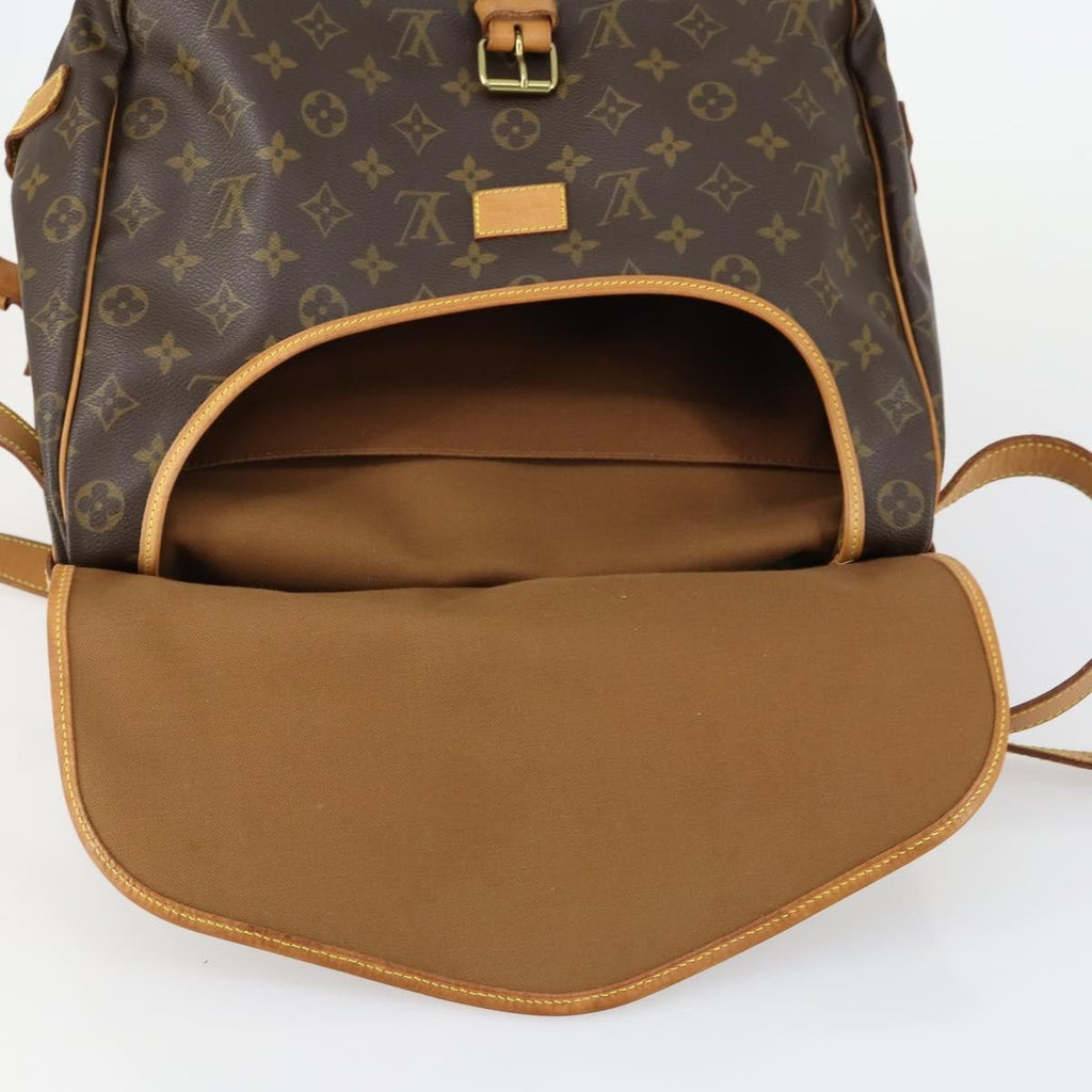 Louis Vuitton Saumur Handbag Monogram Canvas Brown Canvas Shoulder Bag