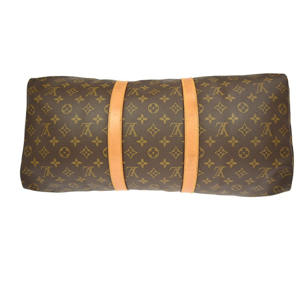 Louis Vuitton Keepall Bag Monogram Canvas Brown Canvas Travel Bag