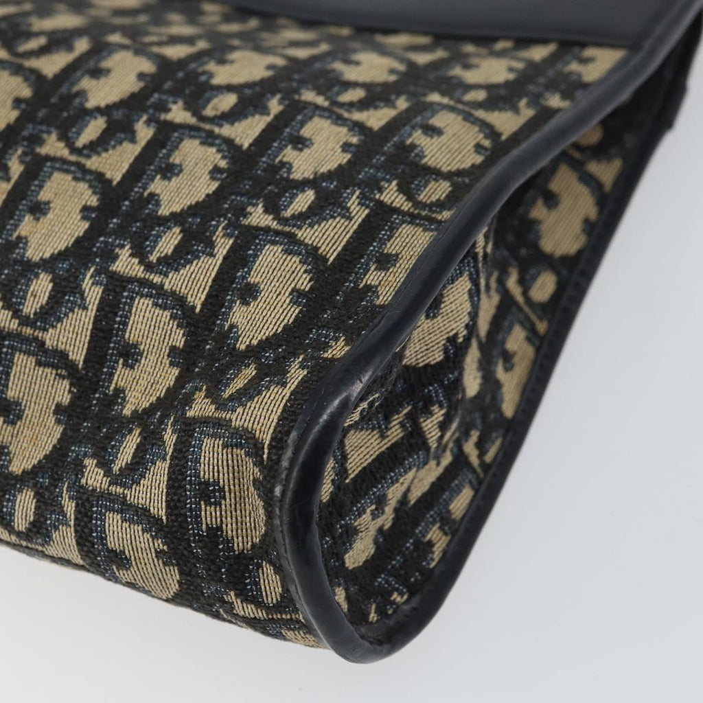 Christian Dior Vintage Trotter Shoulder Bag Canvas Navy Canvas Shoulder Bag Bag (Pre-Owned)