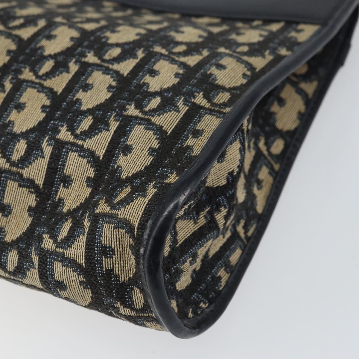 Christian Dior Vintage Trotter Shoulder Bag Canvas Navy Canvas Shoulder Bag Bag (Pre-Owned)
