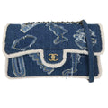 Chanel Egyptian Hieroglyph Flap Bag Denim And Shearling Blue Denim_Jeans Shoulder Bag Bag
