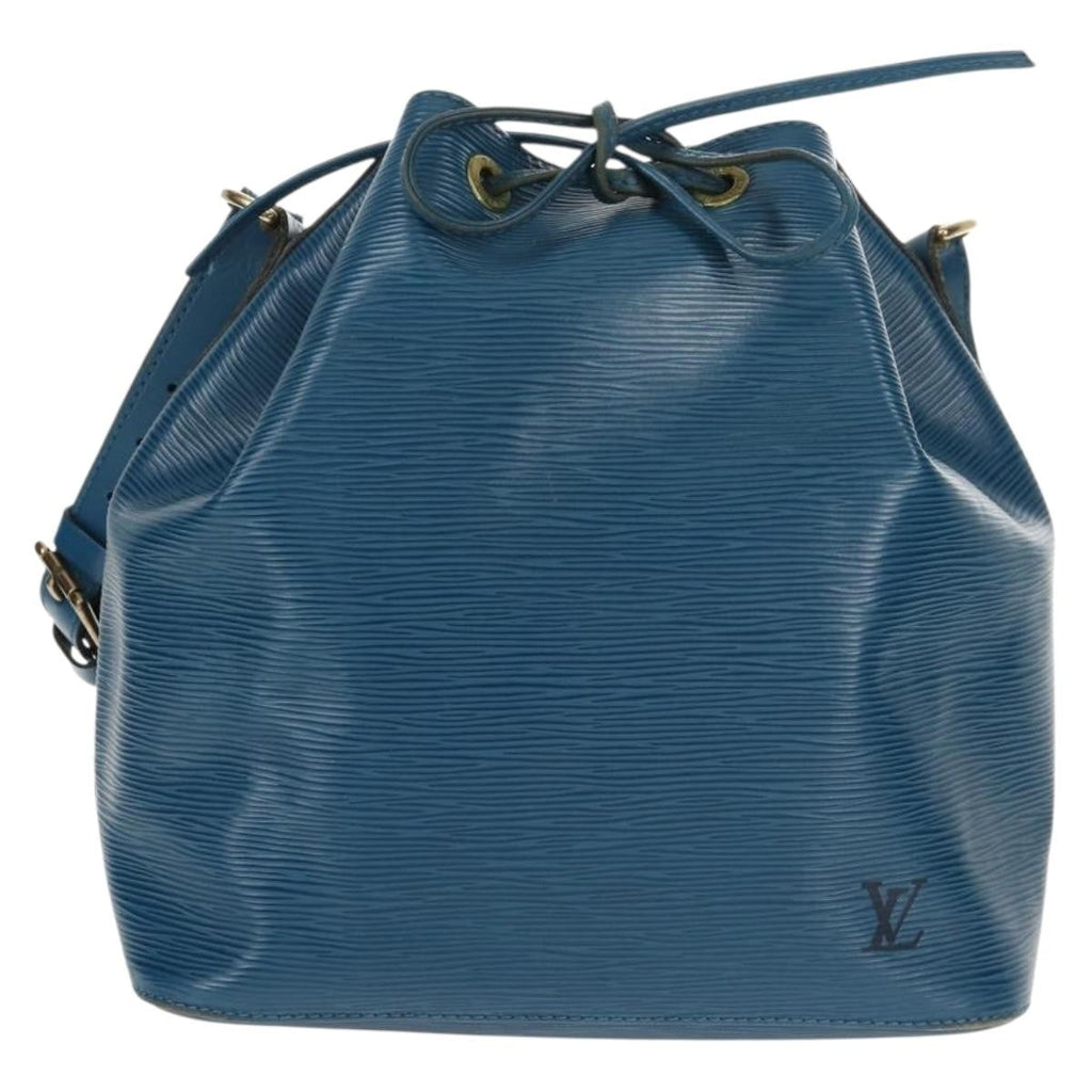 Louis Vuitton Petit Noe Handbag Epi Leather Blue Leather Shoulder Bag
