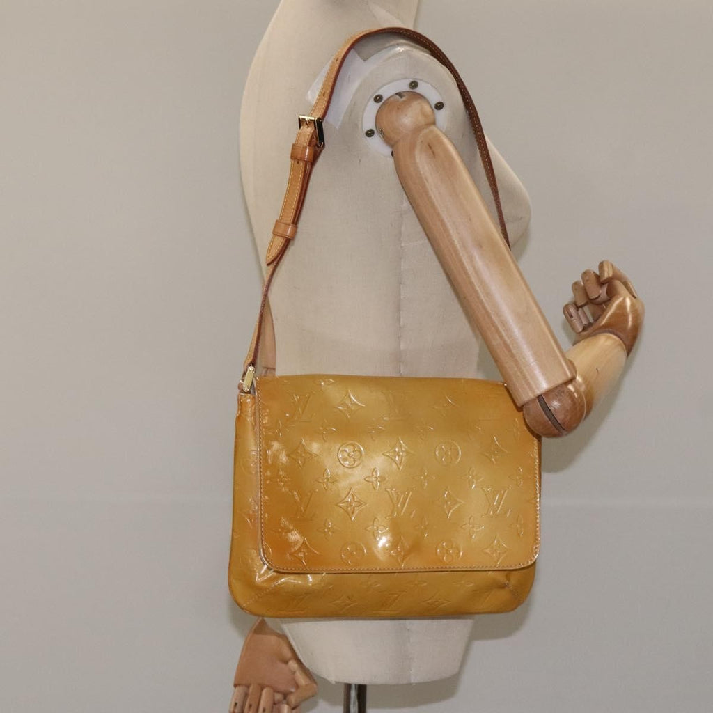 Louis Vuitton Thompson Street Handbag Monogram Vernis Beige Patent_Leather Bag