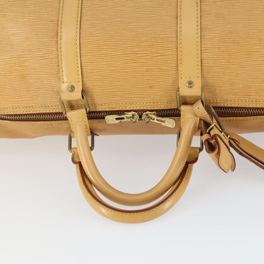 Louis Vuitton Keepall Bag Epi Leather Beige Leather Travel Bag