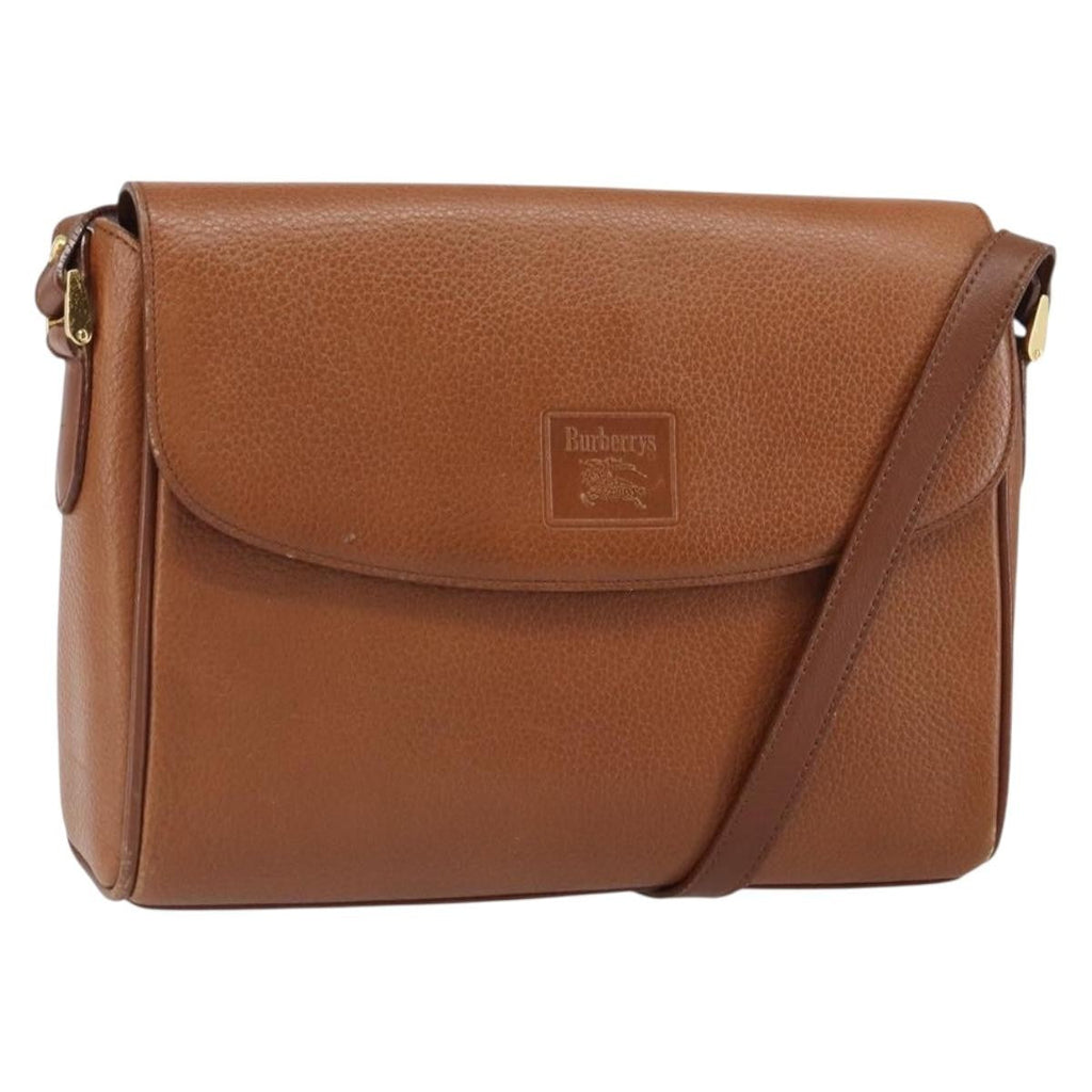 Burberry Vintage Shoulder Bag Leather Brown Leather Shoulder Bag
