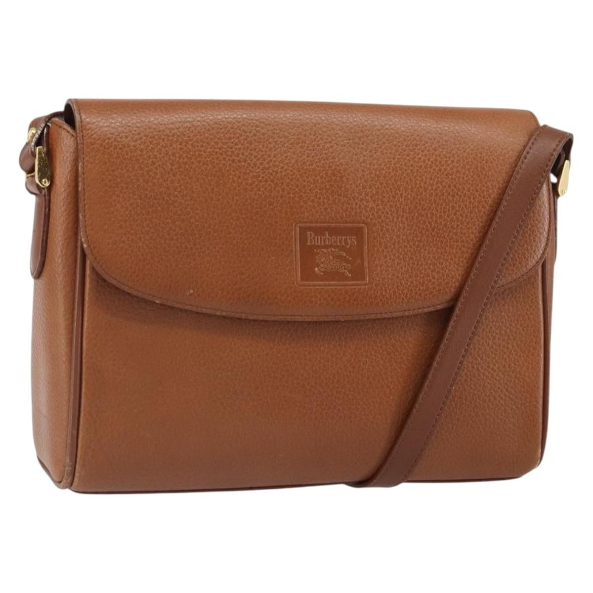 Burberry Vintage Shoulder Bag Leather Brown Leather Shoulder Bag
