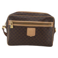 Celine Vintage Macadam Shoulder Bag Canvas And Leather Brown Canvas Shoulder Bag Bag