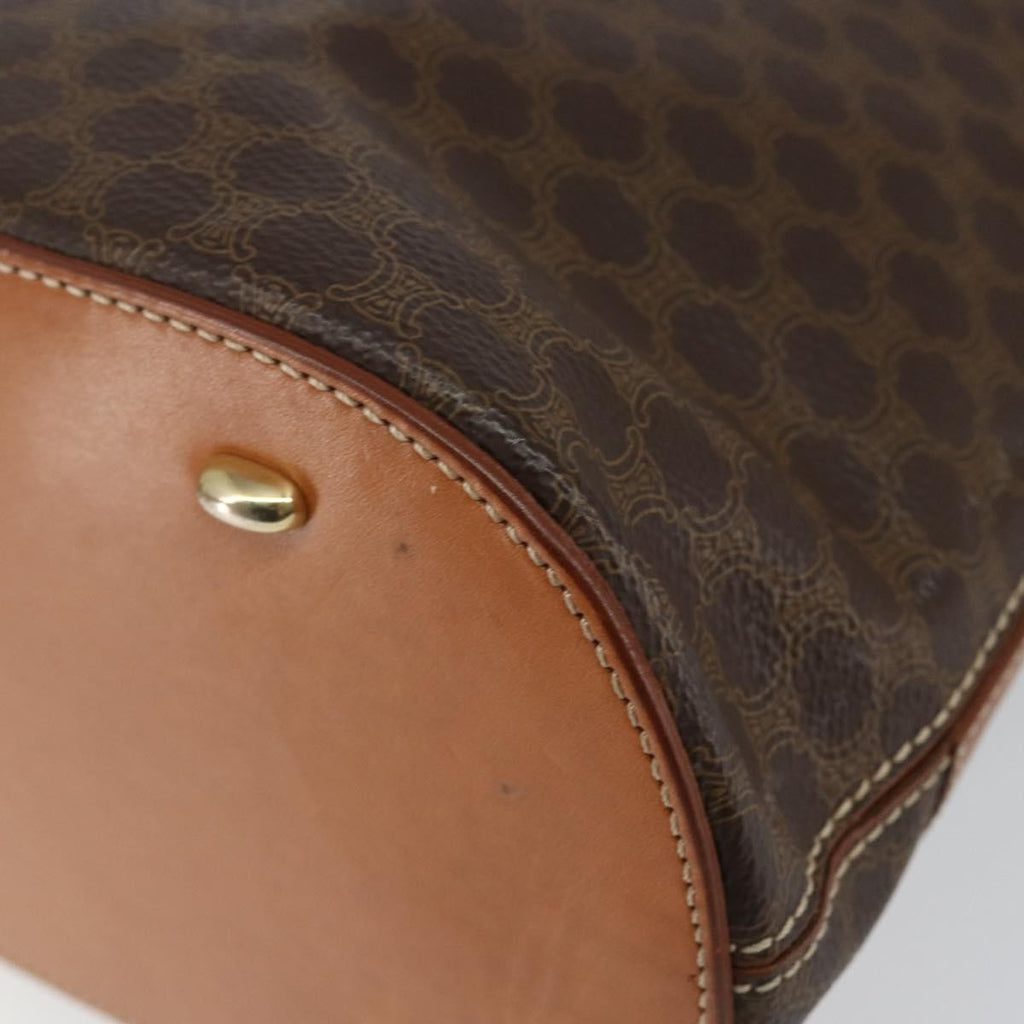 Celine Vintage Macadam Handbag Macadam Brown Canvas Bag