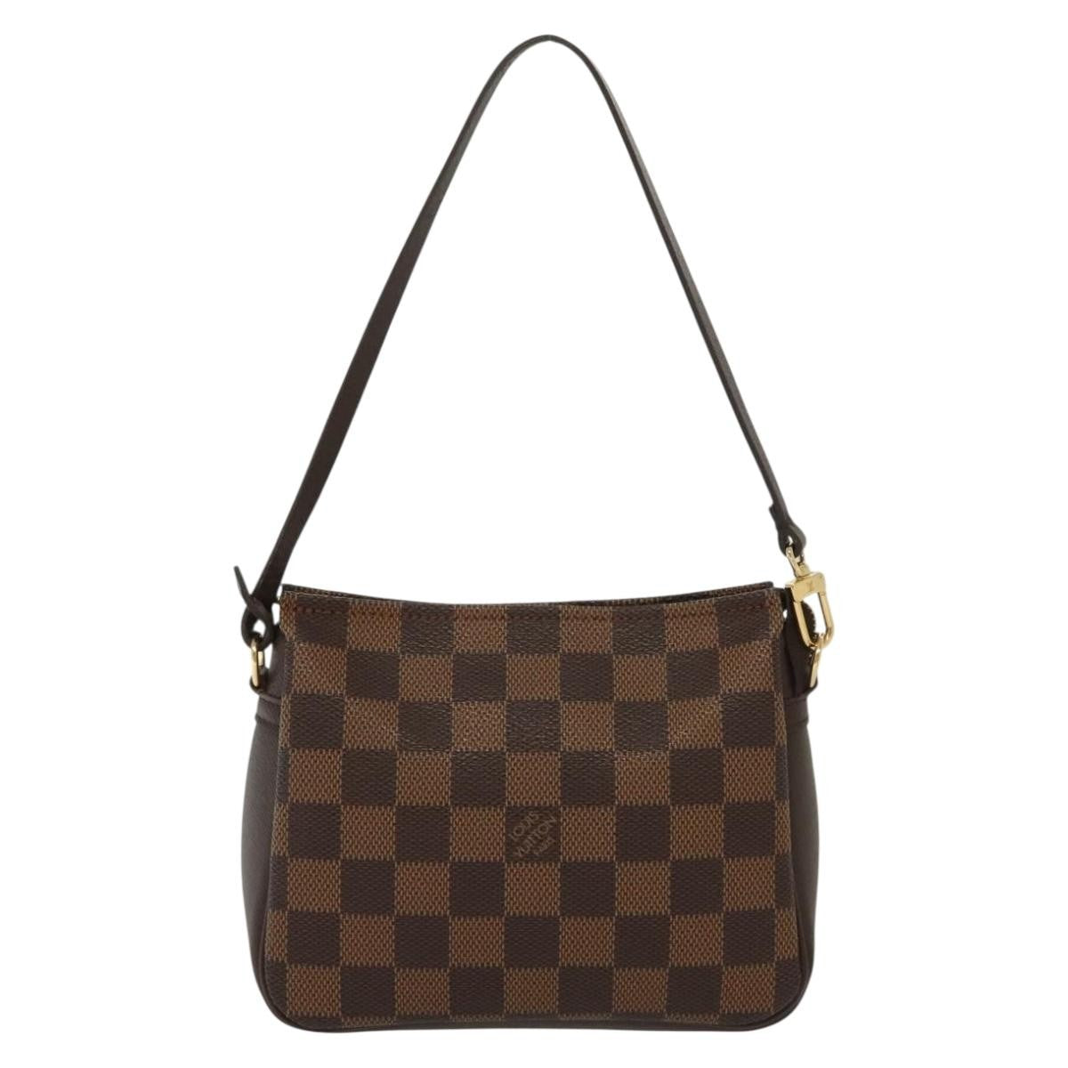 Louis Vuitton Trousse Make Up Bag Damier Canvas Brown Canvas Shoulder Bag