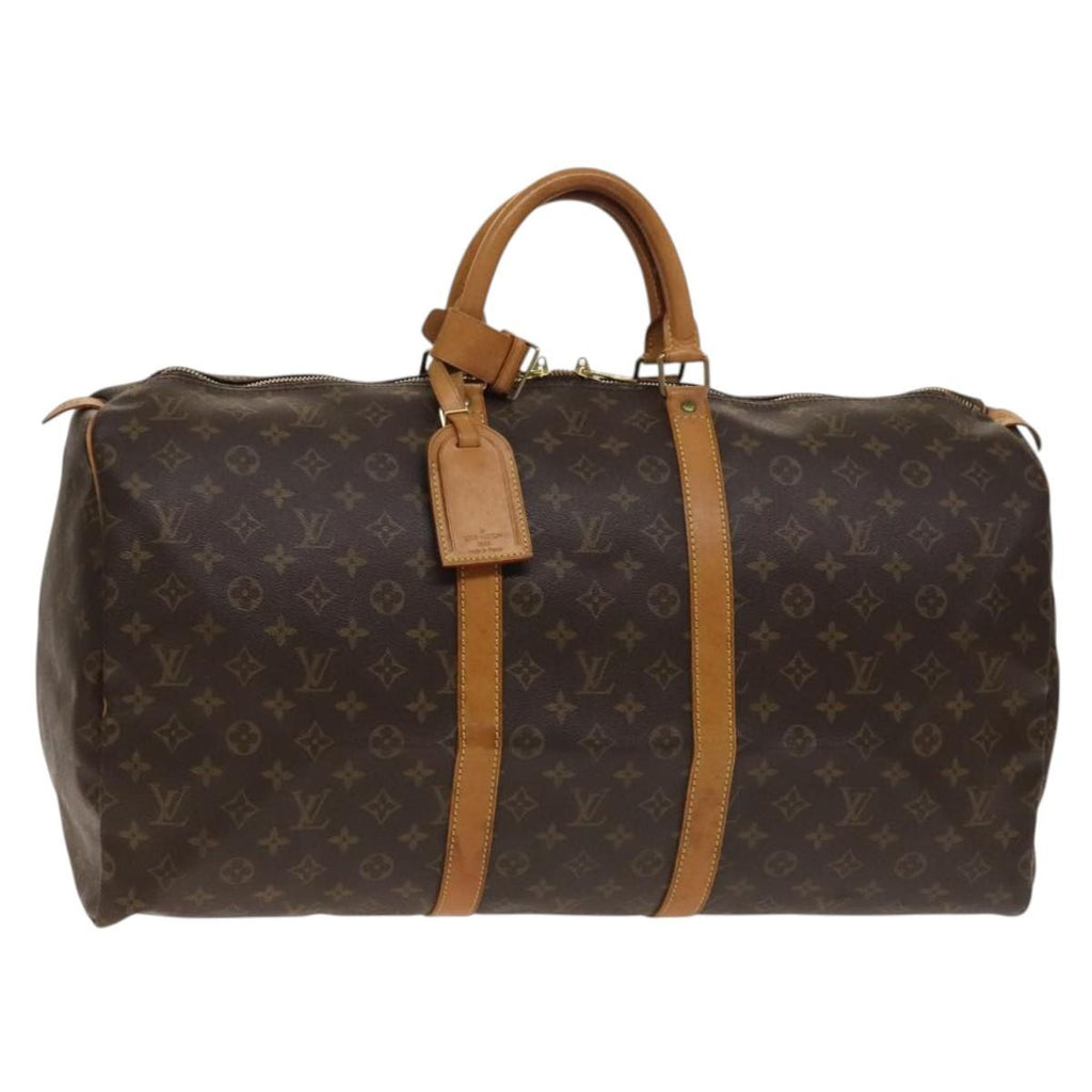 Louis Vuitton Keepall Bag Monogram Canvas Brown Canvas Travel Bag