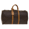 Louis Vuitton Keepall Bag Monogram Canvas Brown Canvas Travel Bag