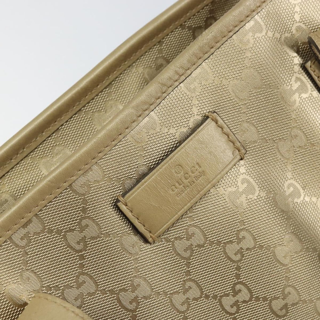 Gucci Plus Tote Gg Imprime Gold Pvc Tote Bag Bag (Pre-Owned)