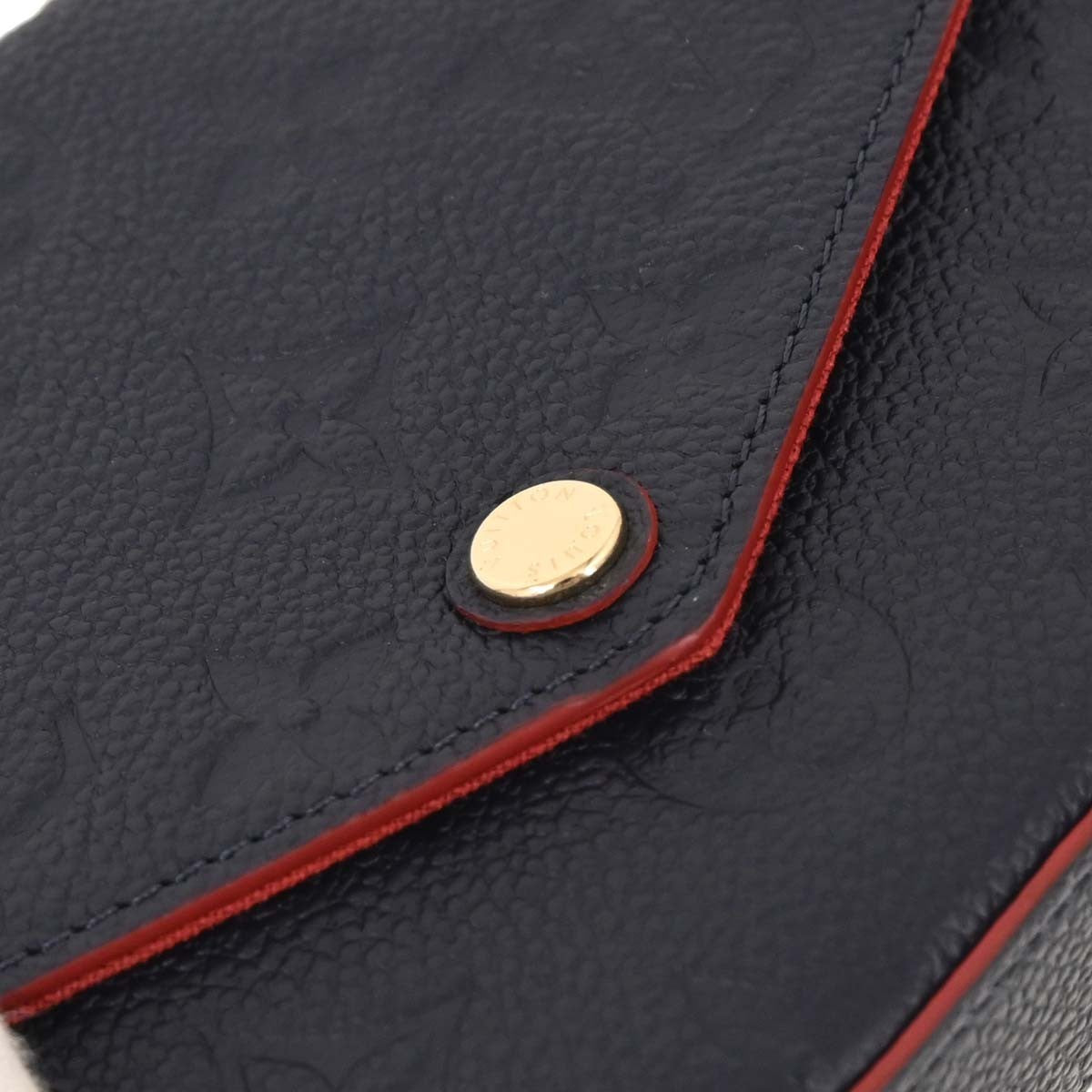Louis Vuitton Felicie Pochette Monogram Empreinte Leather Navy Leather Clutche & Pouche Bag