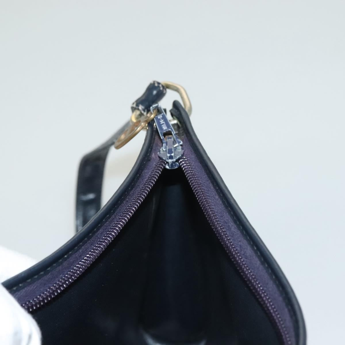 Christian Dior Vintage Trotter Shoulder Bag Canvas Navy Canvas Shoulder Bag Bag (Pre-Owned)