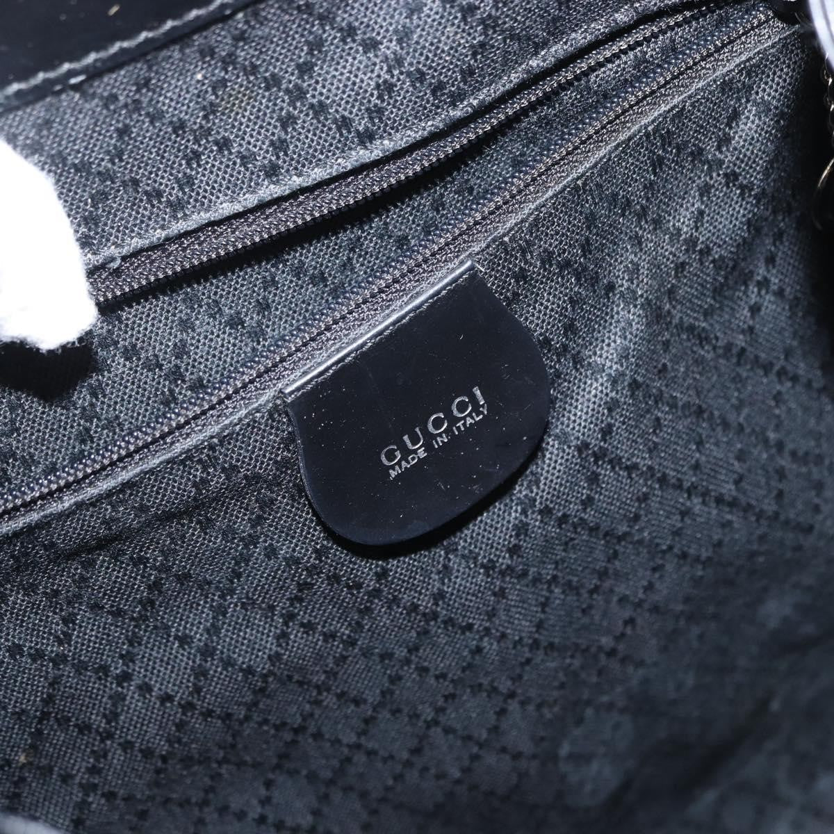 Gucci Vintage Bamboo Backpack Leather Black Leather Backpack Bag (Pre-Owned)
