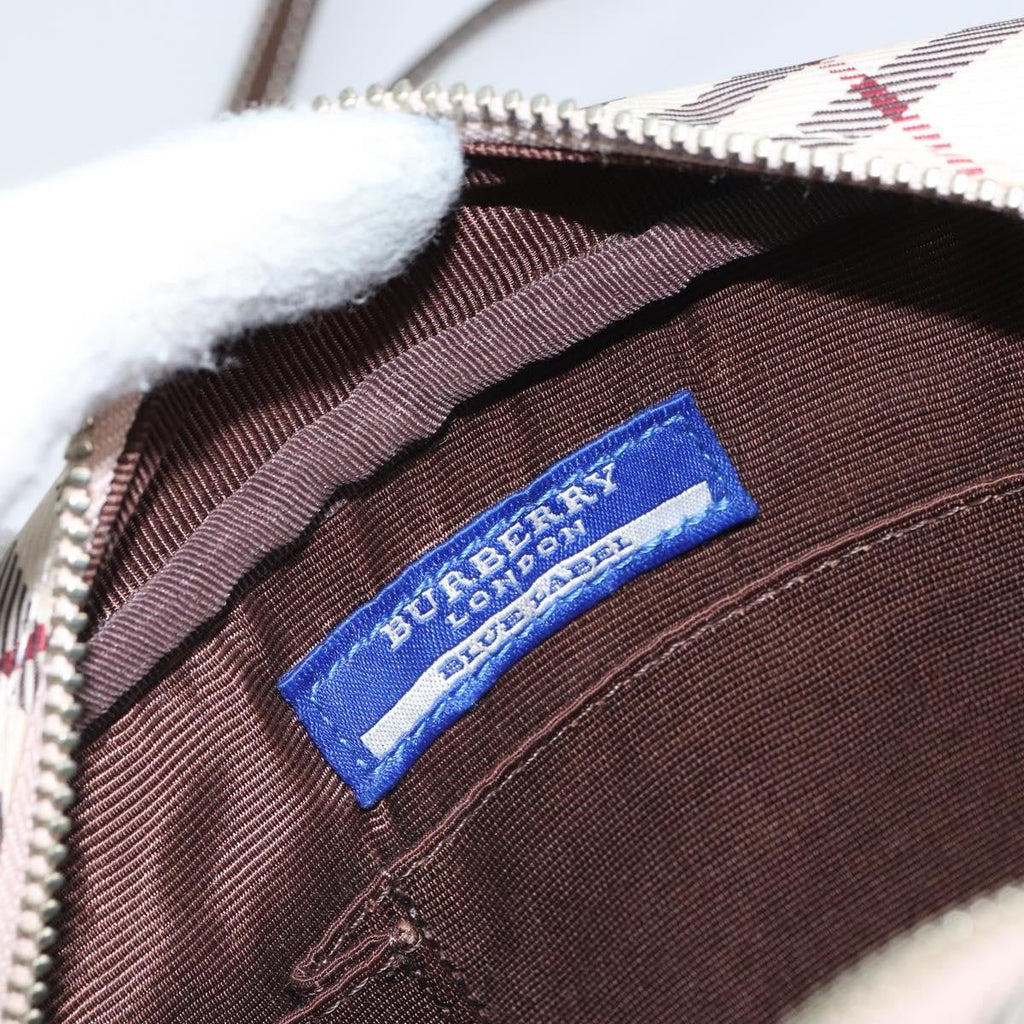 Burberry Nova Check Blue Label Nylon Beige Nylon Shoulder Bag