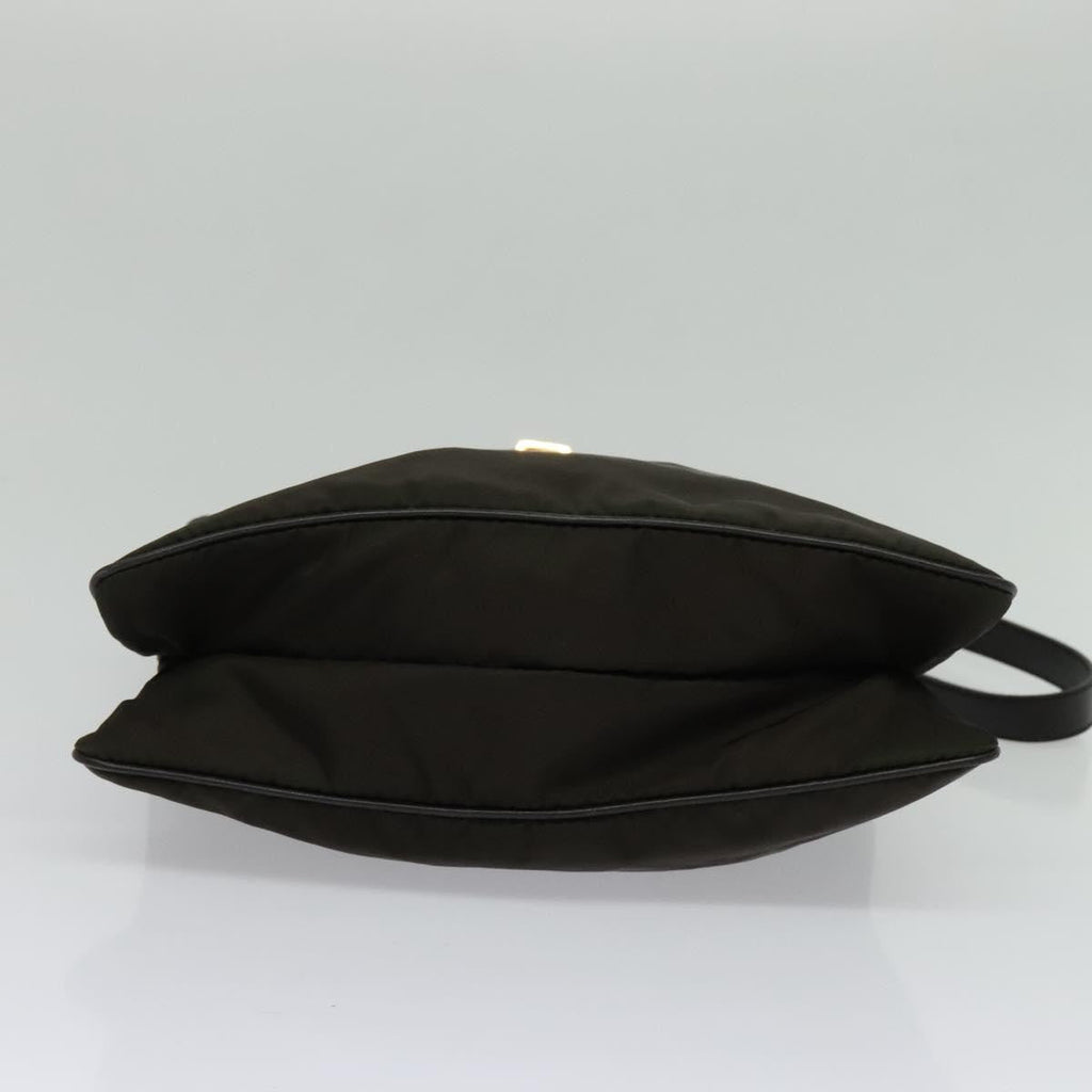 Prada Vintage Flap Messenger Bag Tessuto Khaki Nylon Shoulder Bag Bag