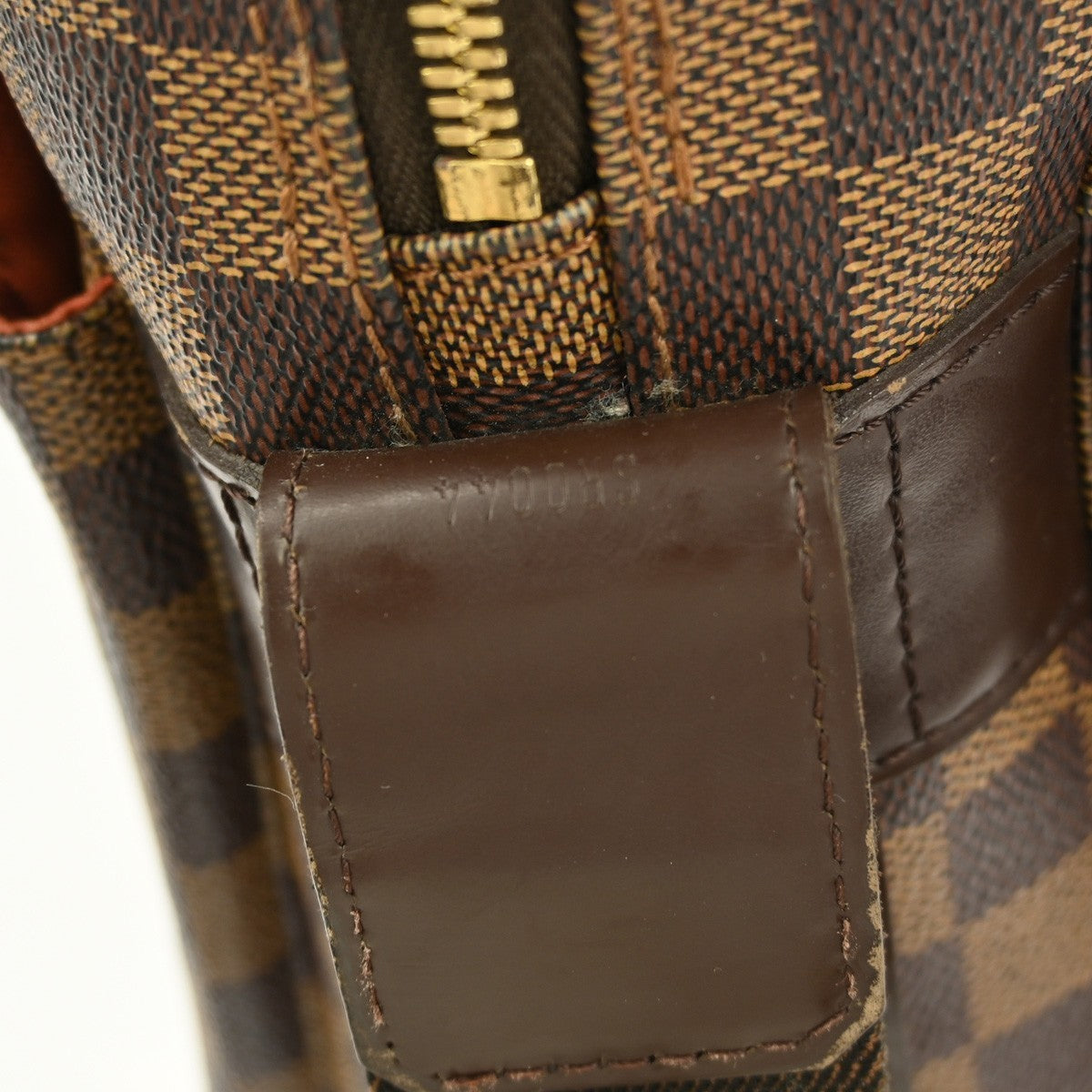 Louis Vuitton Naviglio Handbag Damier Brown Canvas Shoulder Bag
