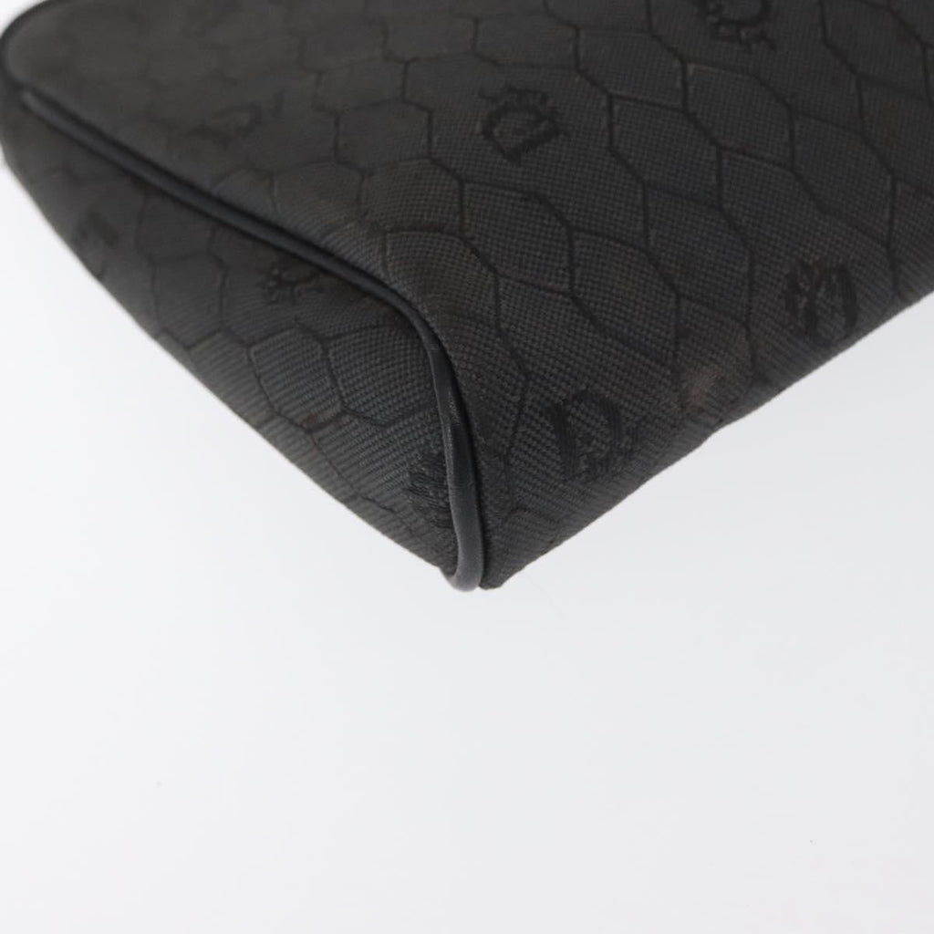 Christian Dior Vintage Honeycomb Clutch Canvas Black Canvas Clutche & Pouche Bag (Pre-Owned)