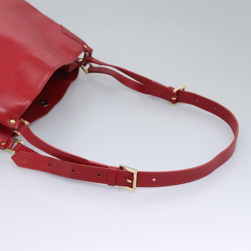Louis Vuitton Mandara Handbag Epi Leather Red Leather Shoulder Bag
