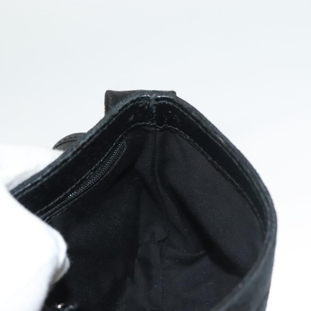 Gucci Buckle Belt Bag Gg Canvas Black Canvas Bag (Pre-Owned)