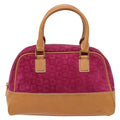 Celine Vintage Macadam Handbag C Macadam Suede Purple Suede Handbag