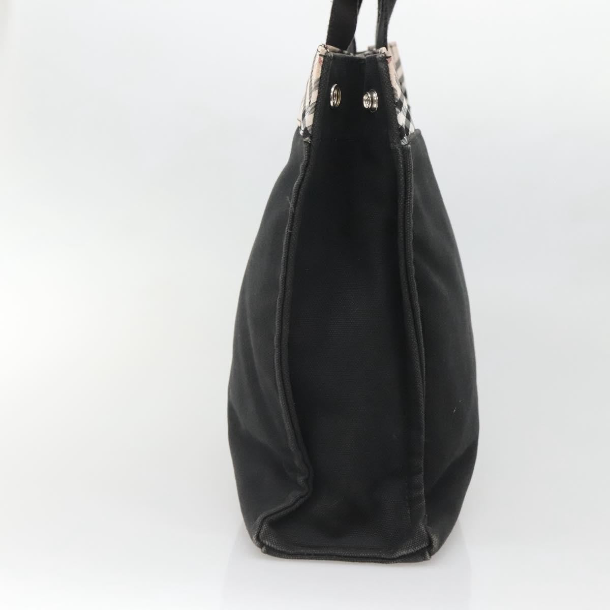 Burberry Nova Check Tote Canvas Check Pattern Black Canvas Tote Bag