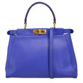 Fendi Peekaboo Bag Soft Leather Blue Leather Handbag