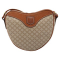 Celine Vintage Macadam Shoulder Bag Canvas And Leather Beige Canvas Shoulder Bag Bag