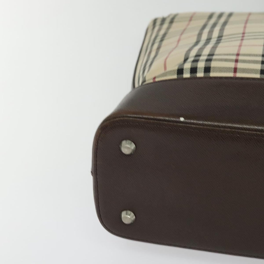 Burberry Nova Check Tote Canvas And Leather Beige Canvas Tote Bag