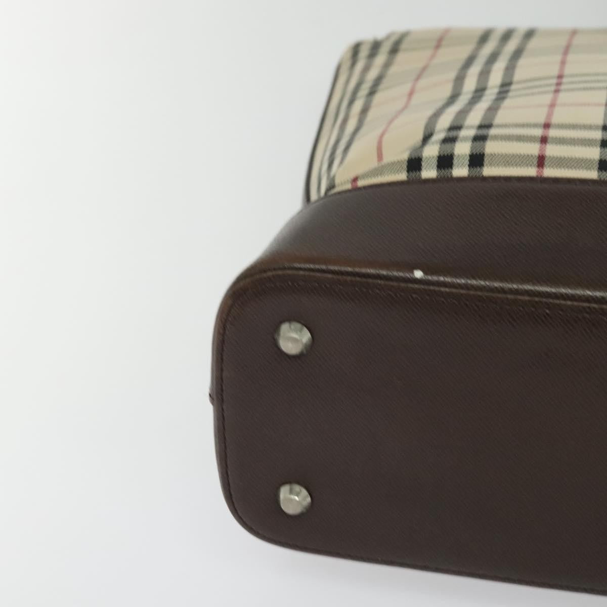 Burberry Nova Check Tote Canvas And Leather Beige Canvas Tote Bag