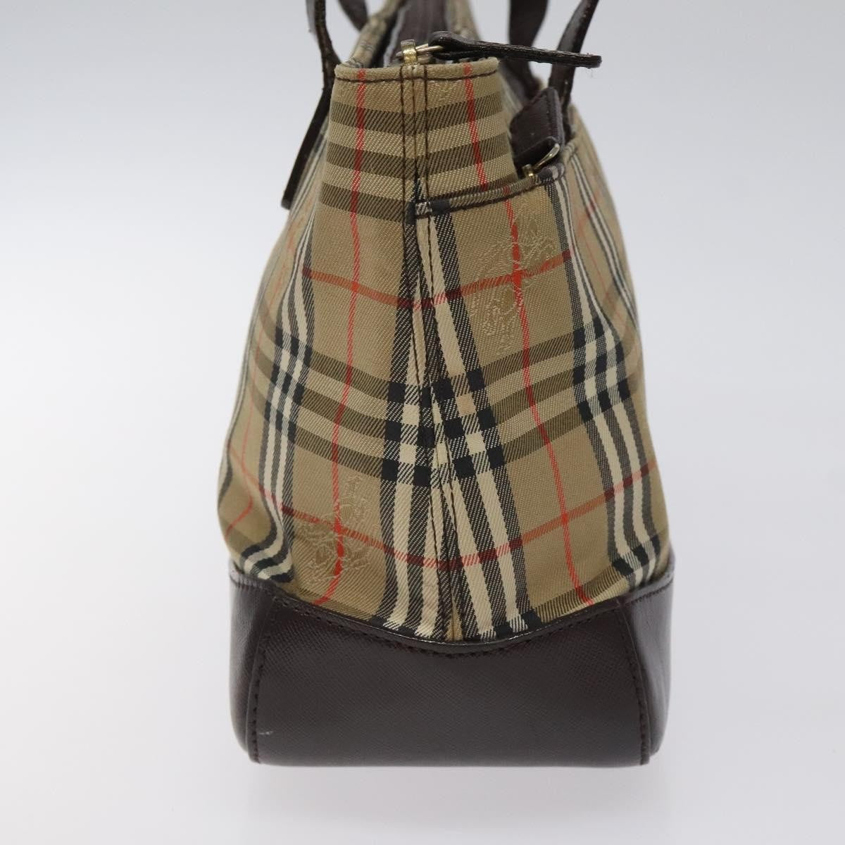 Burberry Nova Check Handbag Nova Check Canvas And Leather Beige Canvas Handbag