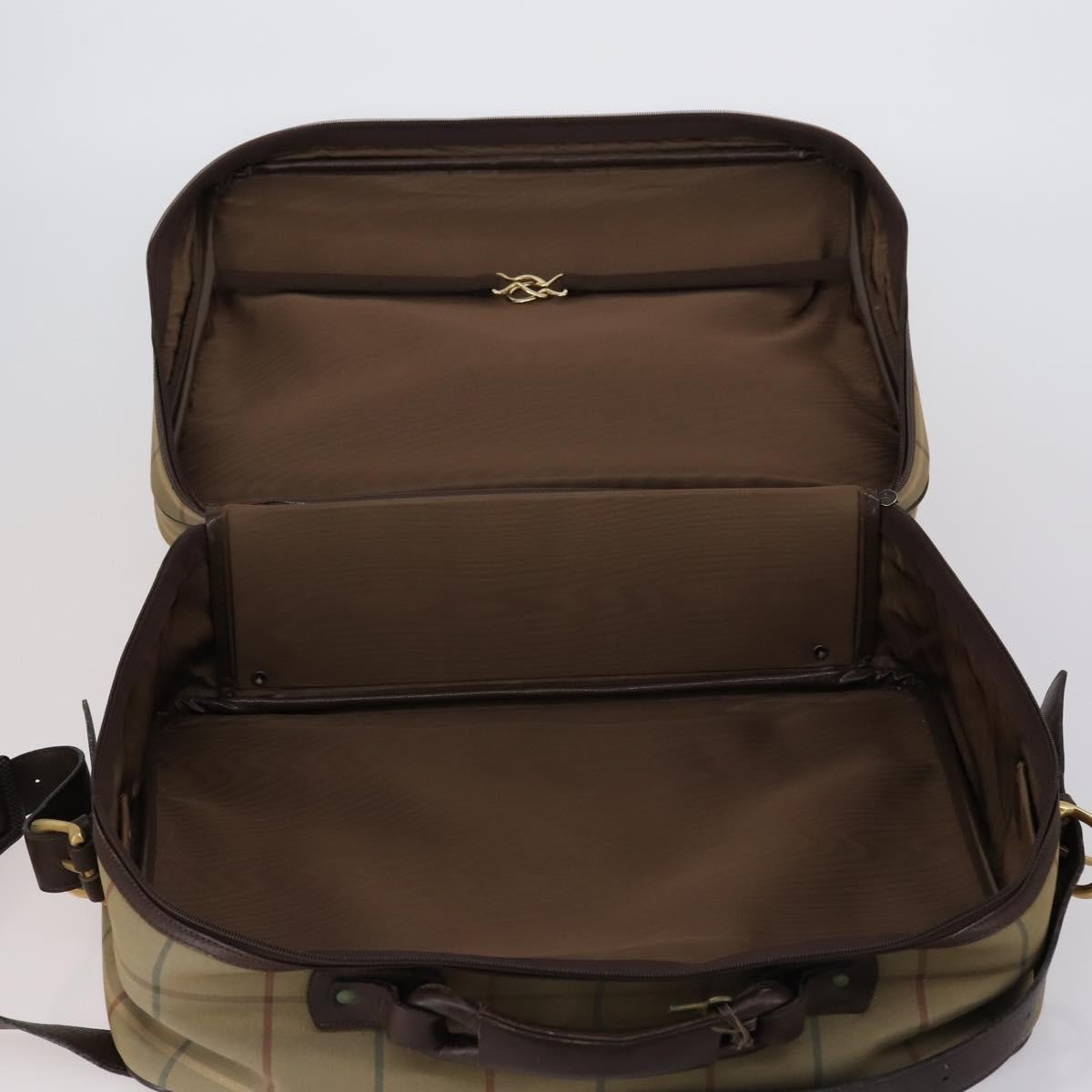 Burberry Nova Check Boston Bag Canvas Beige Canvas Travel Bag