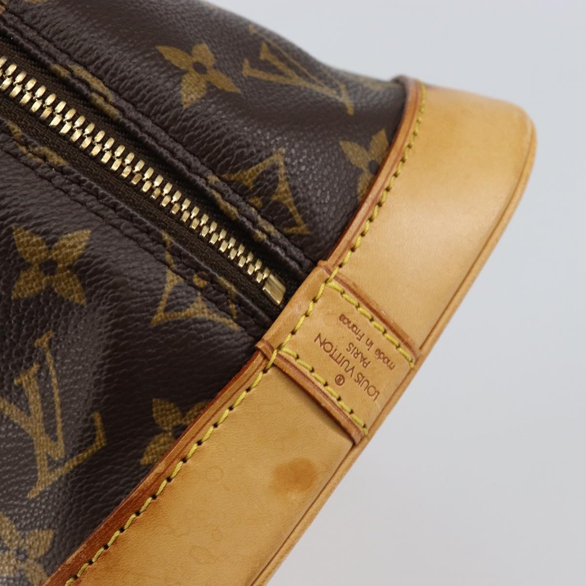 Louis Vuitton Alma Handbag Monogram Canvas Brown Canvas Handbag