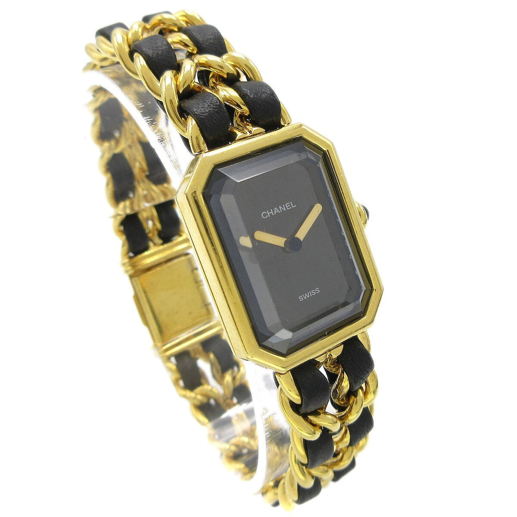 Chanel Premiere Rock Quartz Watch Plated Metal And Leather Watch